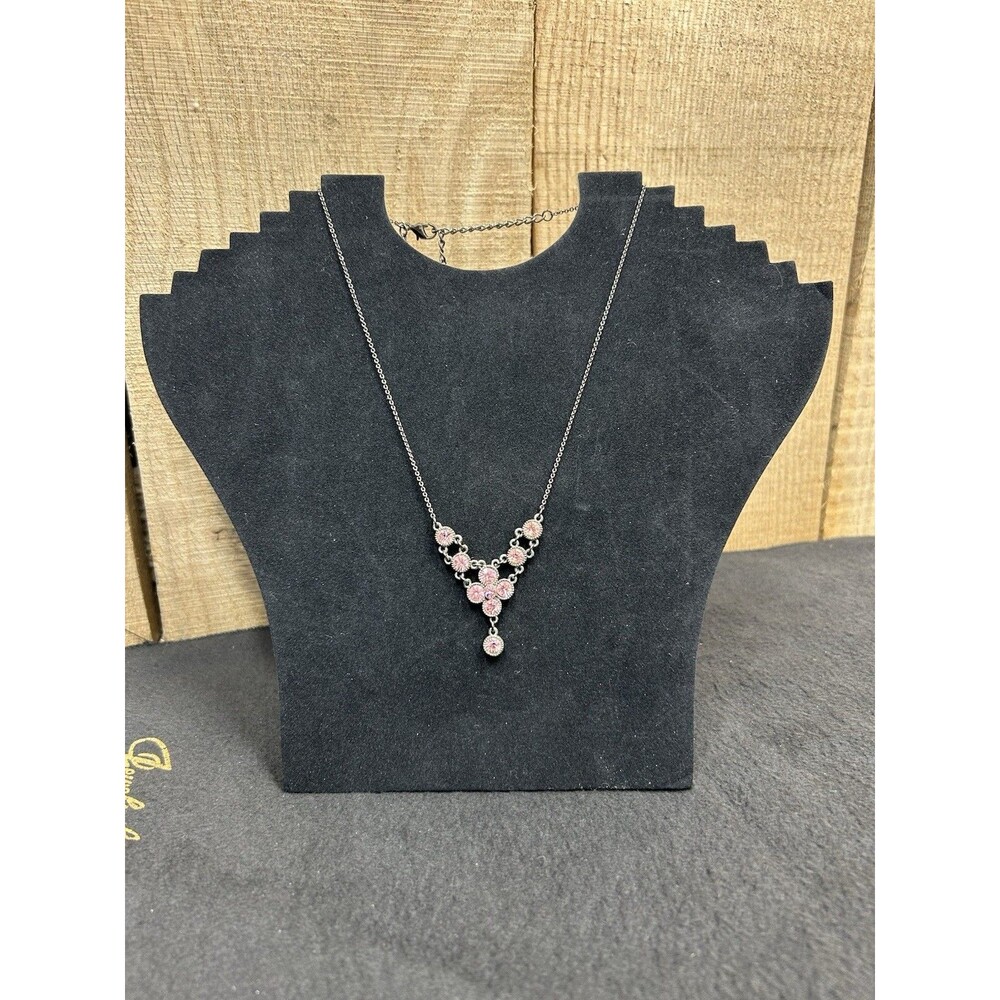 Park Lane Signed CAPRI 15"-17" Necklace With Pink Swarovski Crystals J188